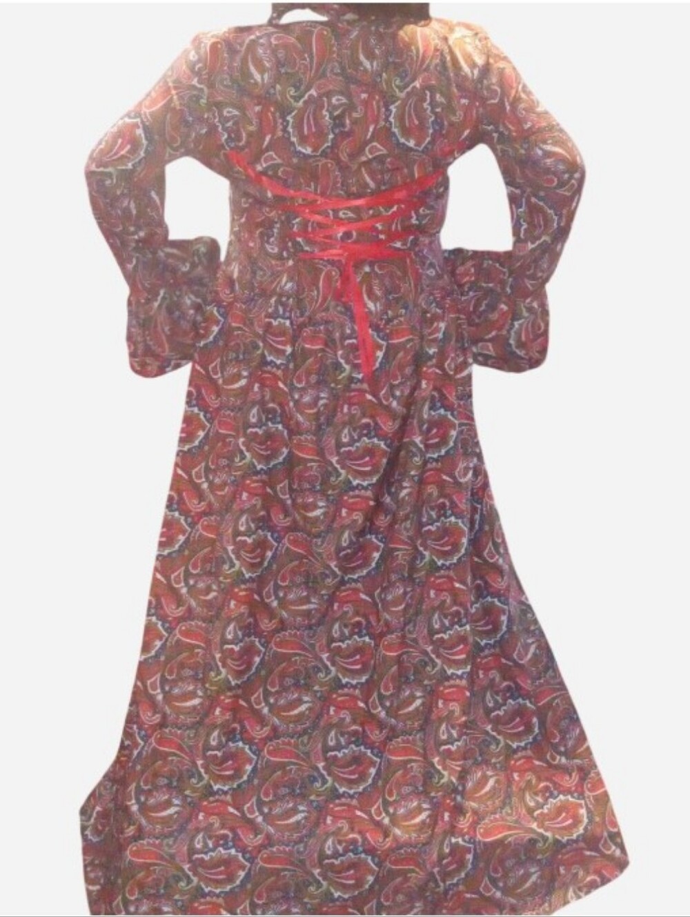 Red and brown paisley Victorian/ Renaisance Gown